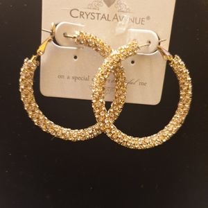 Rhinestone Hoop Earrings